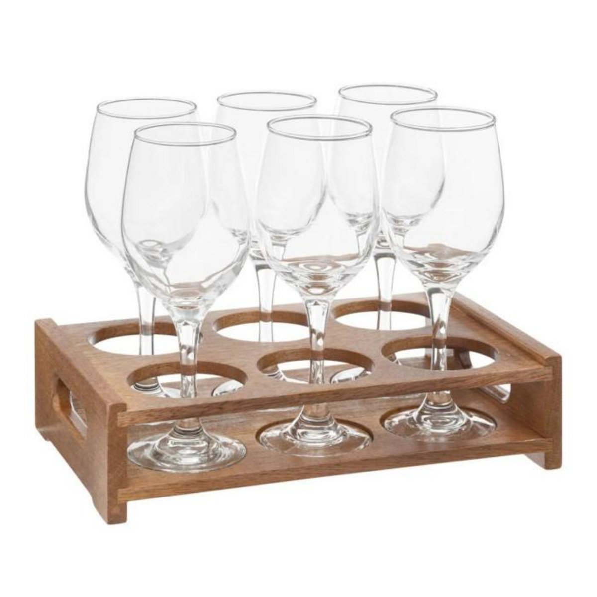 SECRET DE GOURMET Lot de 6 Verres à Vin & Rack  Victor  30cl Transparent