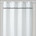 GUY LEVASSEUR Rideau de douche imprimé pompons en polyester POMPONS. Coloris disponibles : Bleu