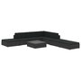 Voir la diapositive 1 : VIDAXL Salon de jardin 8 pcs avec coussins resine tressee noir