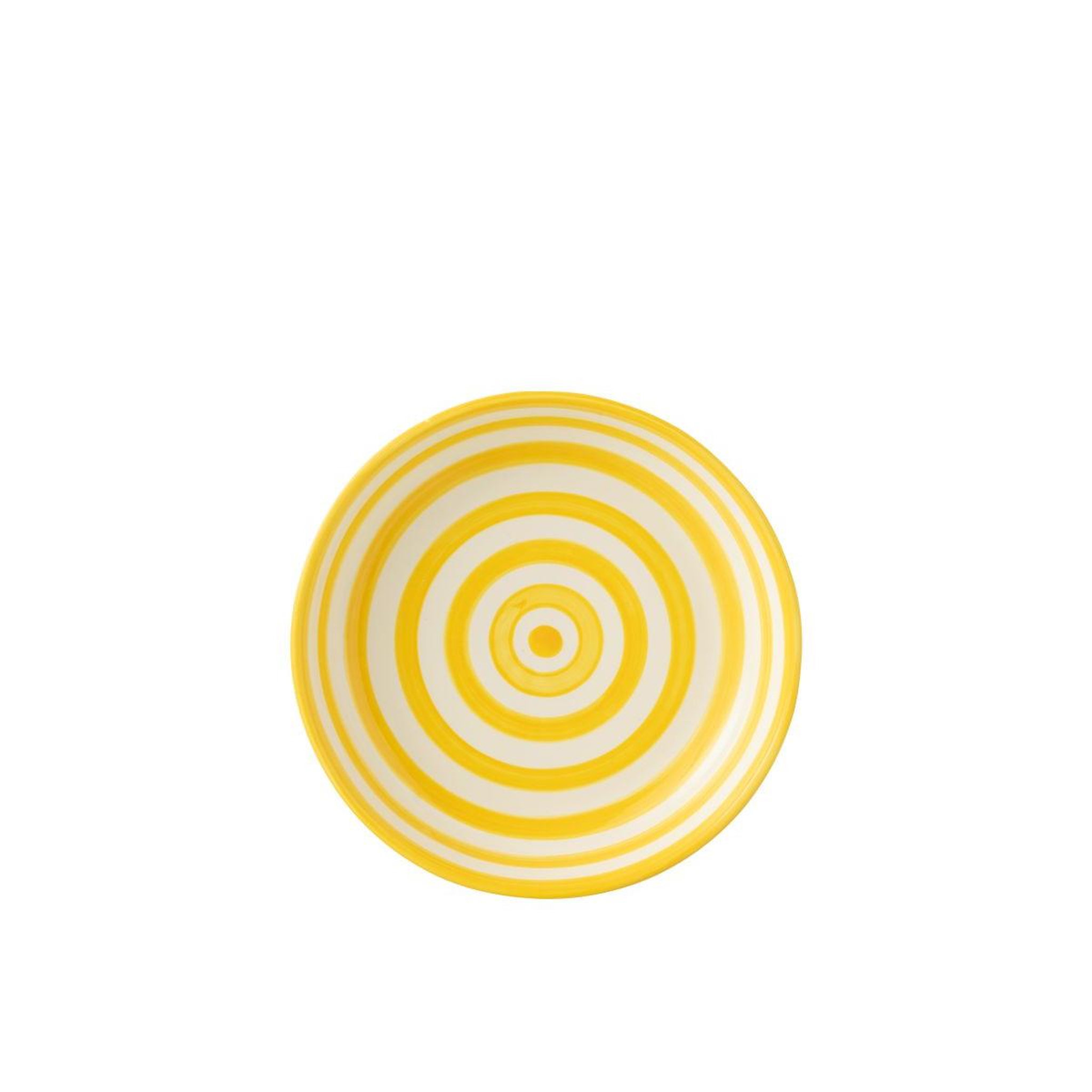 Voir la diapositive 2 : J-LINE Coupelle basse en céramique  granada rayure  25cm jaune