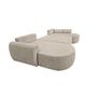 Voir la diapositive 2 : BEST MOBILIER Mahina - canapé panoramique en u 7 places - convertible avec coffre - en tissu bouclette