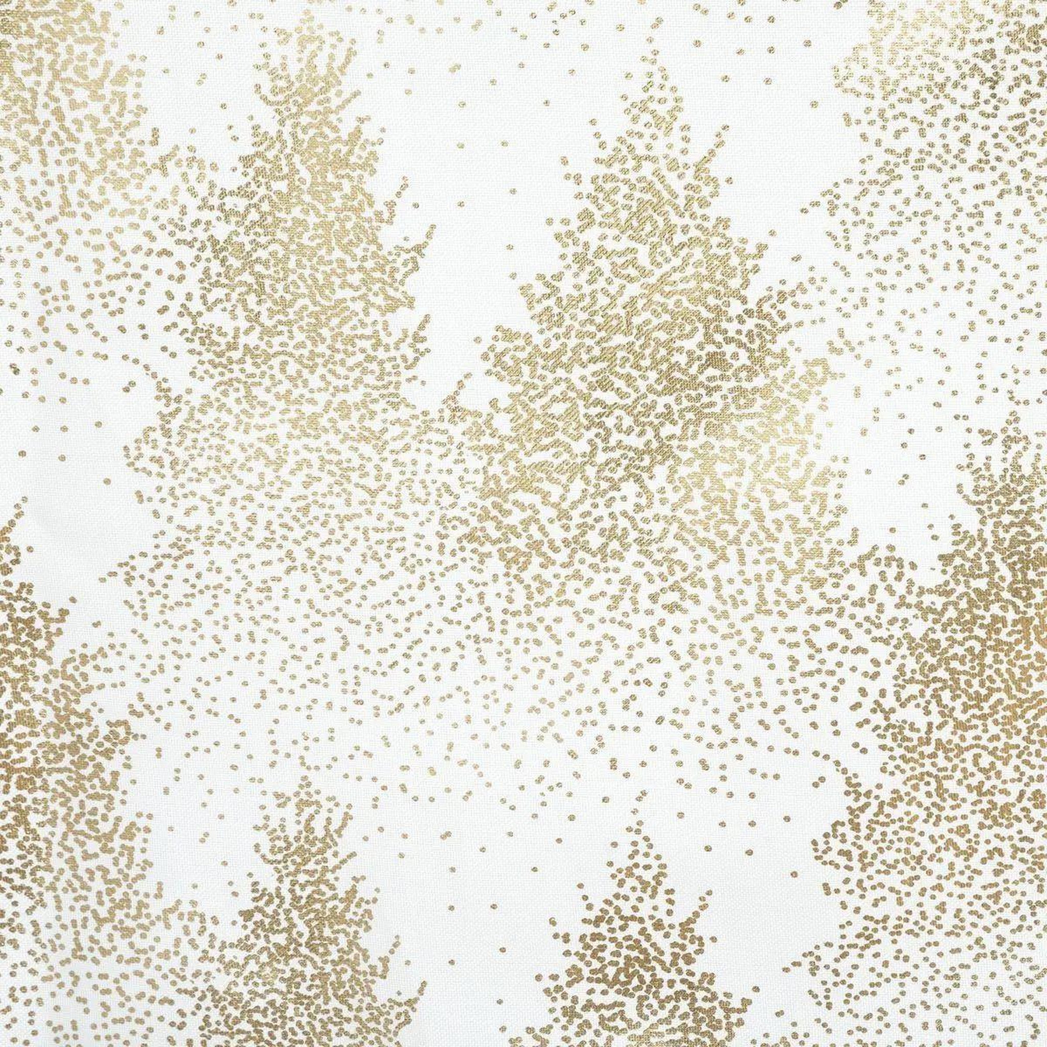 Voir la diapositive 2 : ATMOSPHERA Nappe imprimée sapin  colorama  140x360cm blanc & or