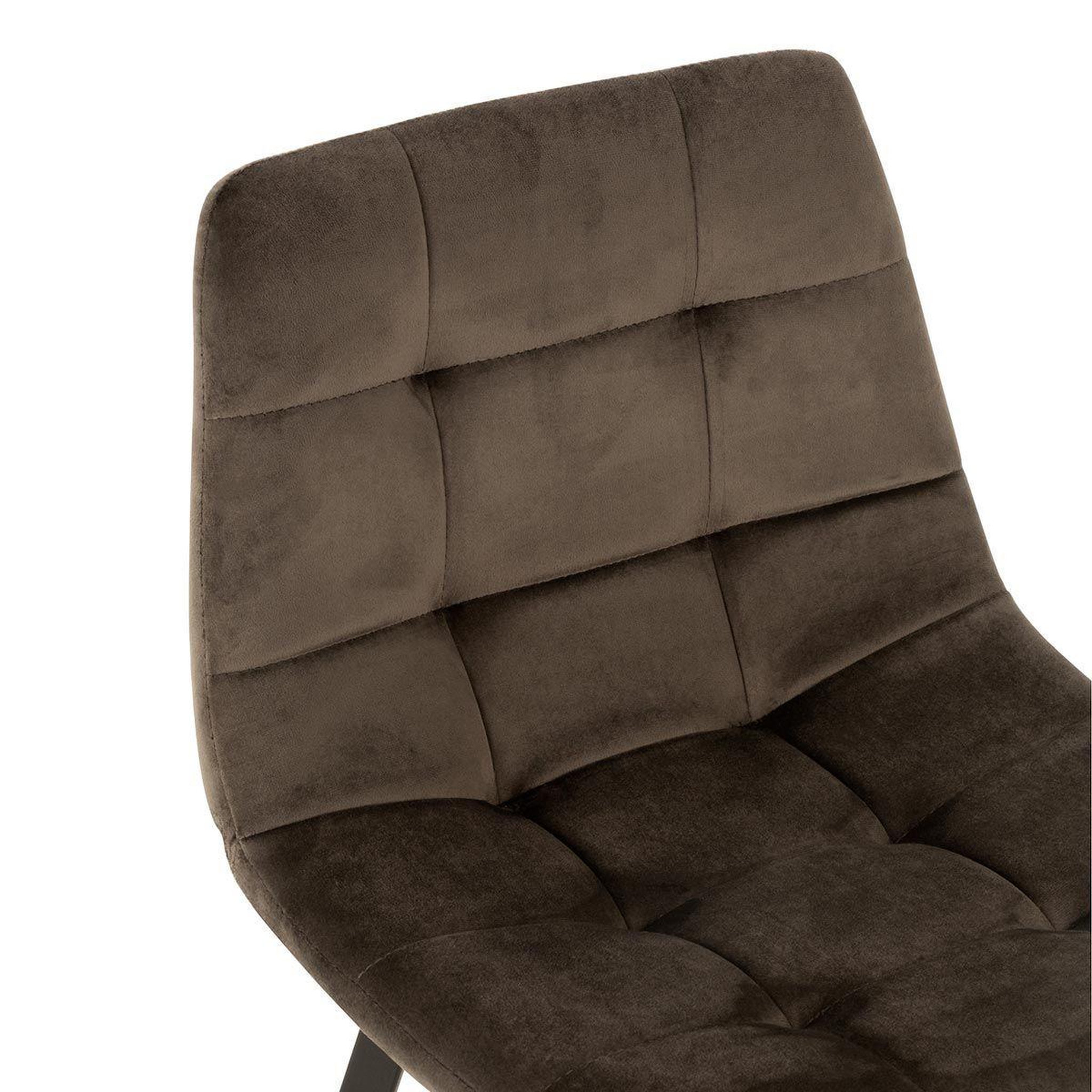 Voir la diapositive 5 : J-LINE Chaise de bar design  olivier  95cm gris foncé