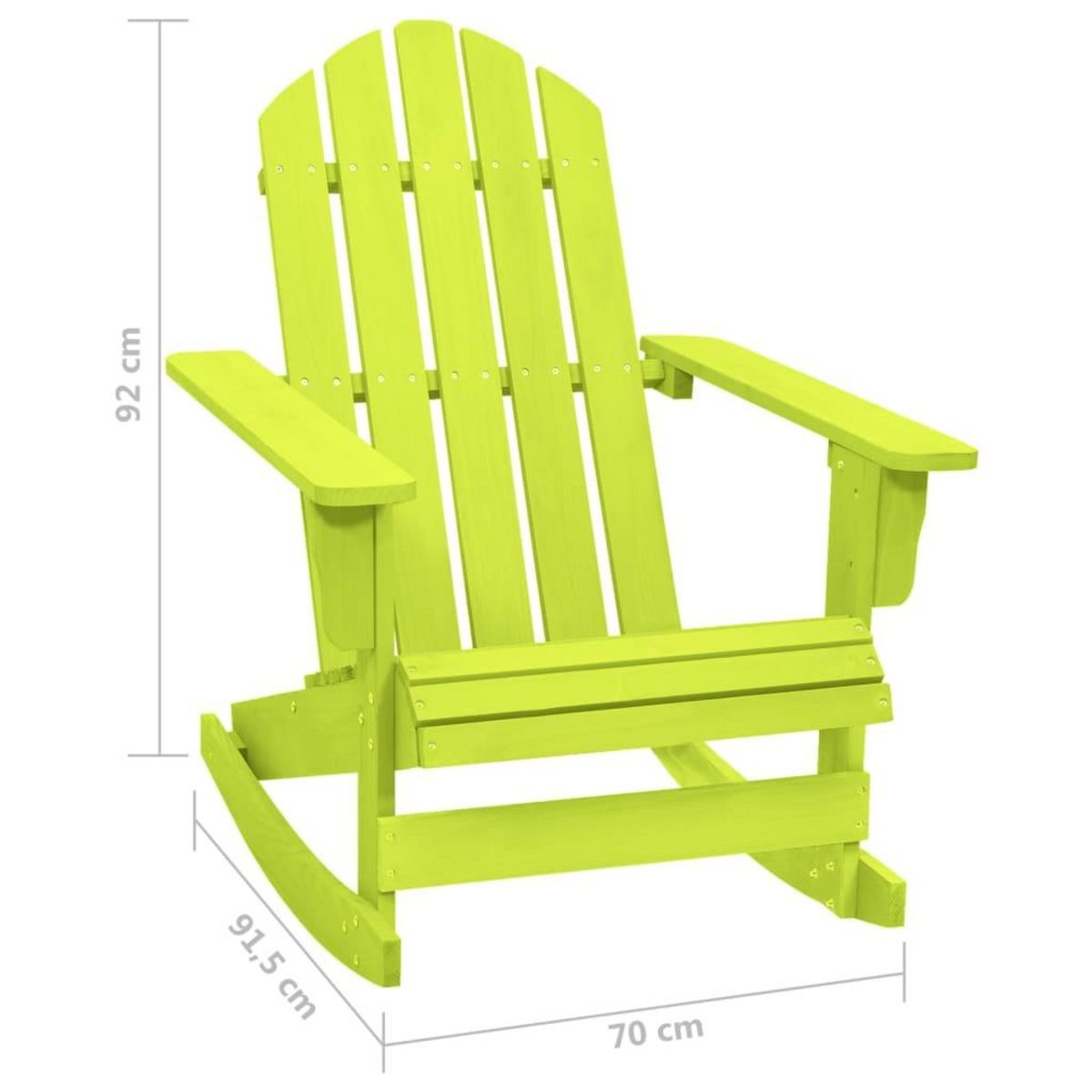VIDAXL Chaise a bascule de jardin Adirondack bois de sapin massif vert