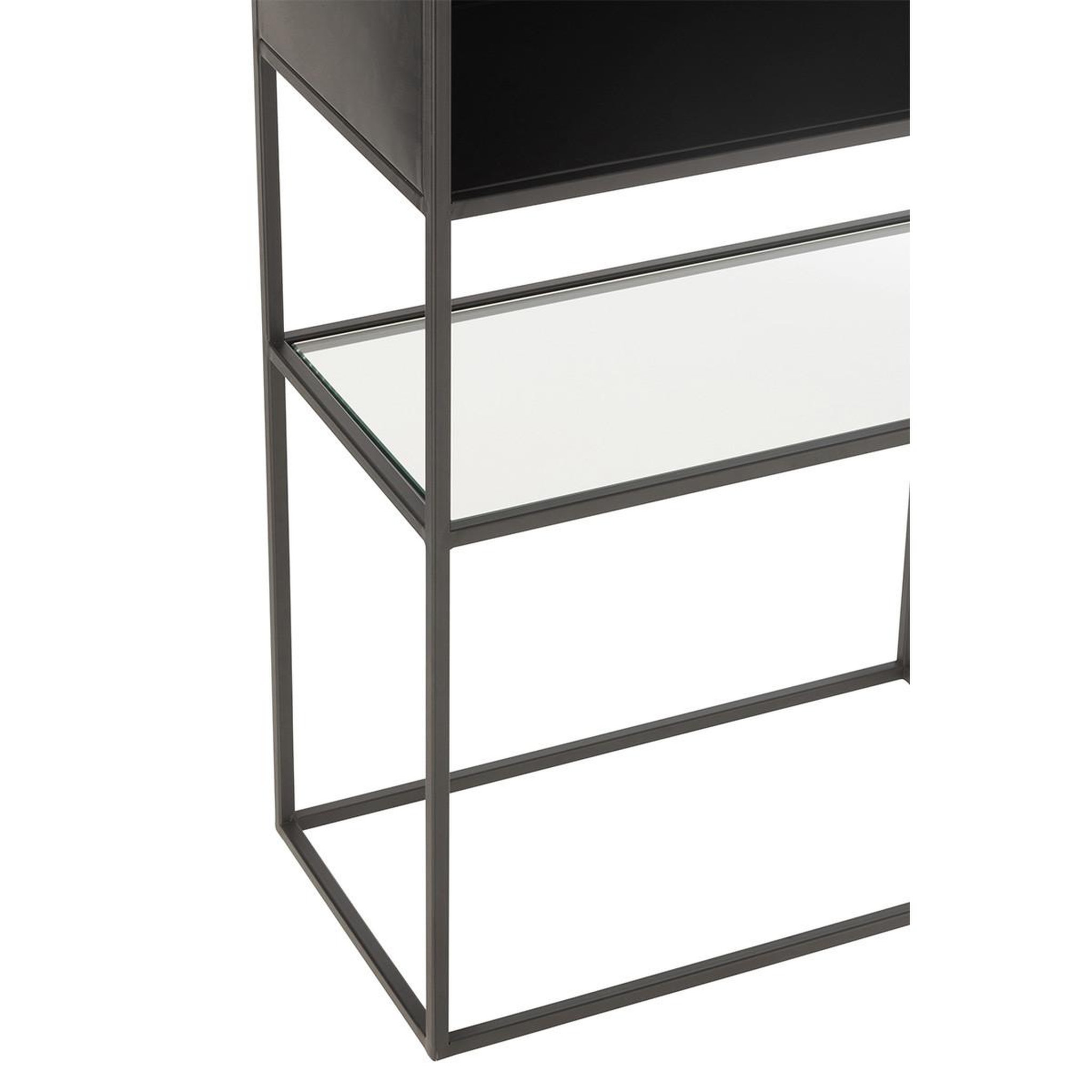 Voir la diapositive 6 : J-LINE Étagère en Métal  Maryanne  132cm Noir
