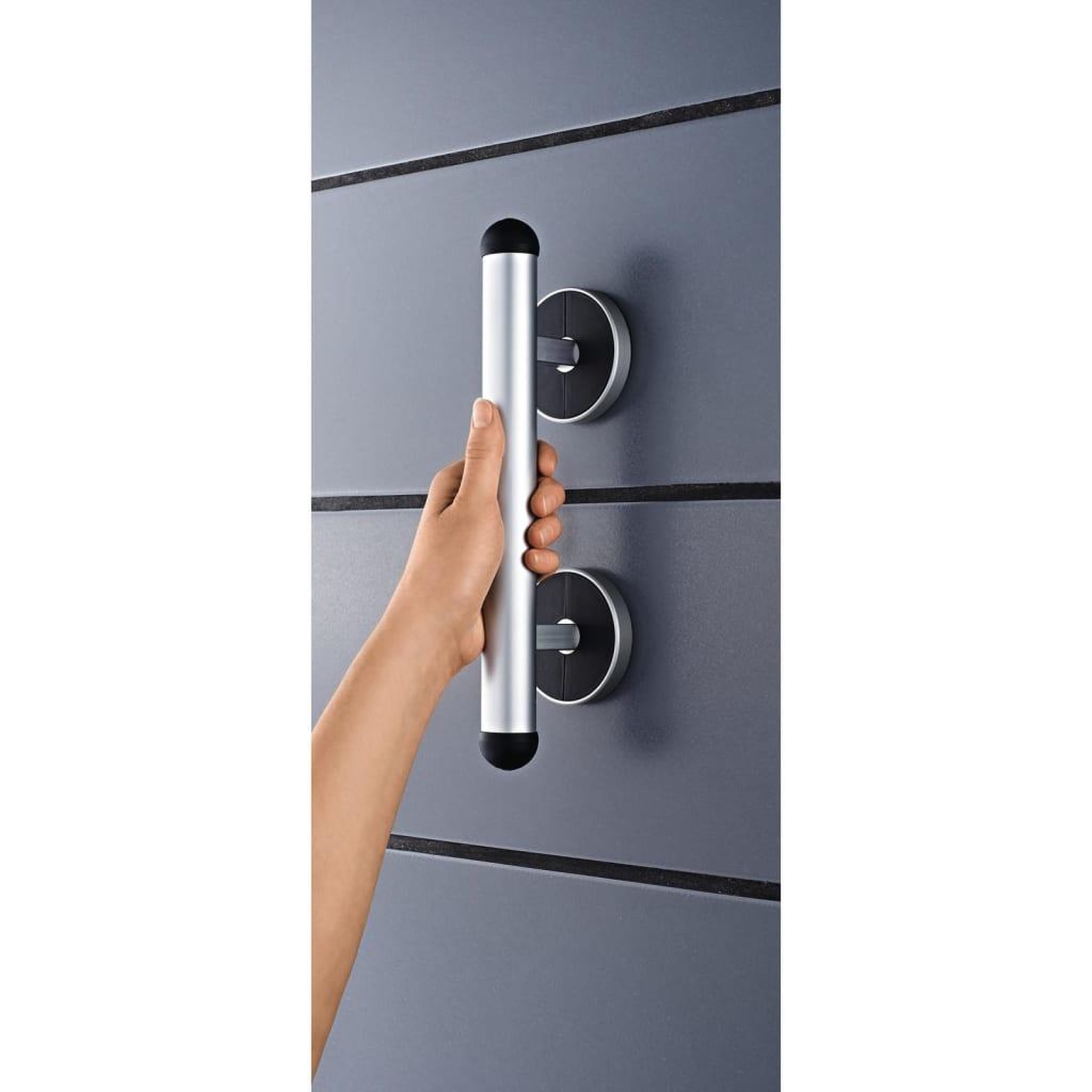 Voir la diapositive 4 : RIDDER RIDDER Barre d'appui de securite Premium 30cm Aluminium Chrome et noir