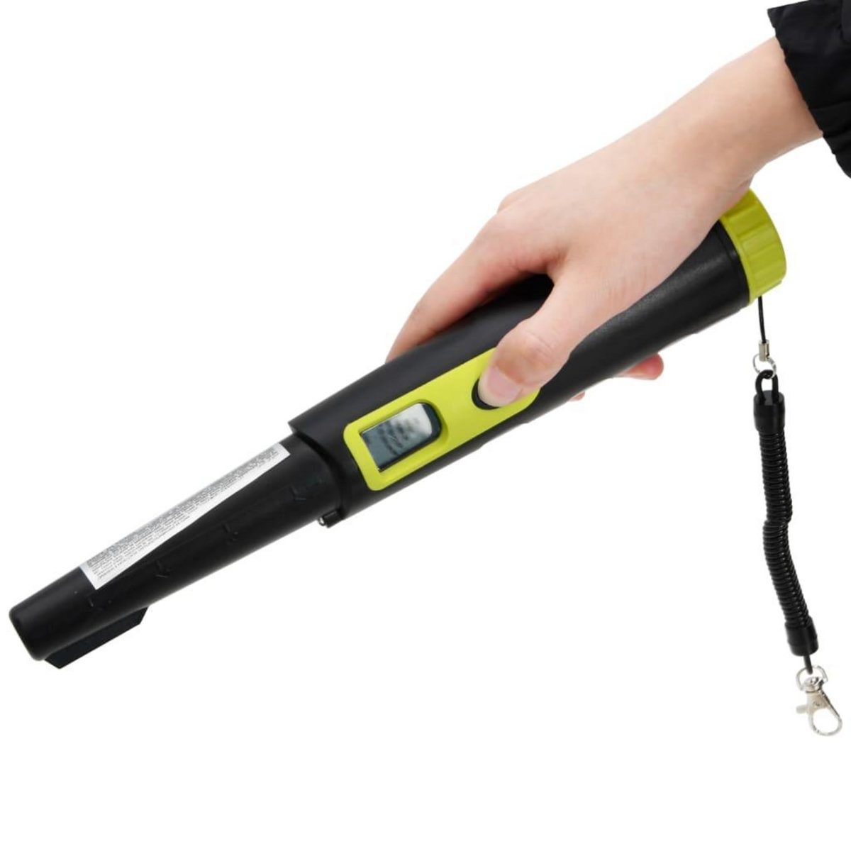 VIDAXL Detecteur de metaux pinpointer avec ecran LCD noir et jaune