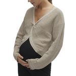 MAMALICIOUS Pull de Grossesse  Femme Mamalicious  ems. Coloris disponibles : Beige