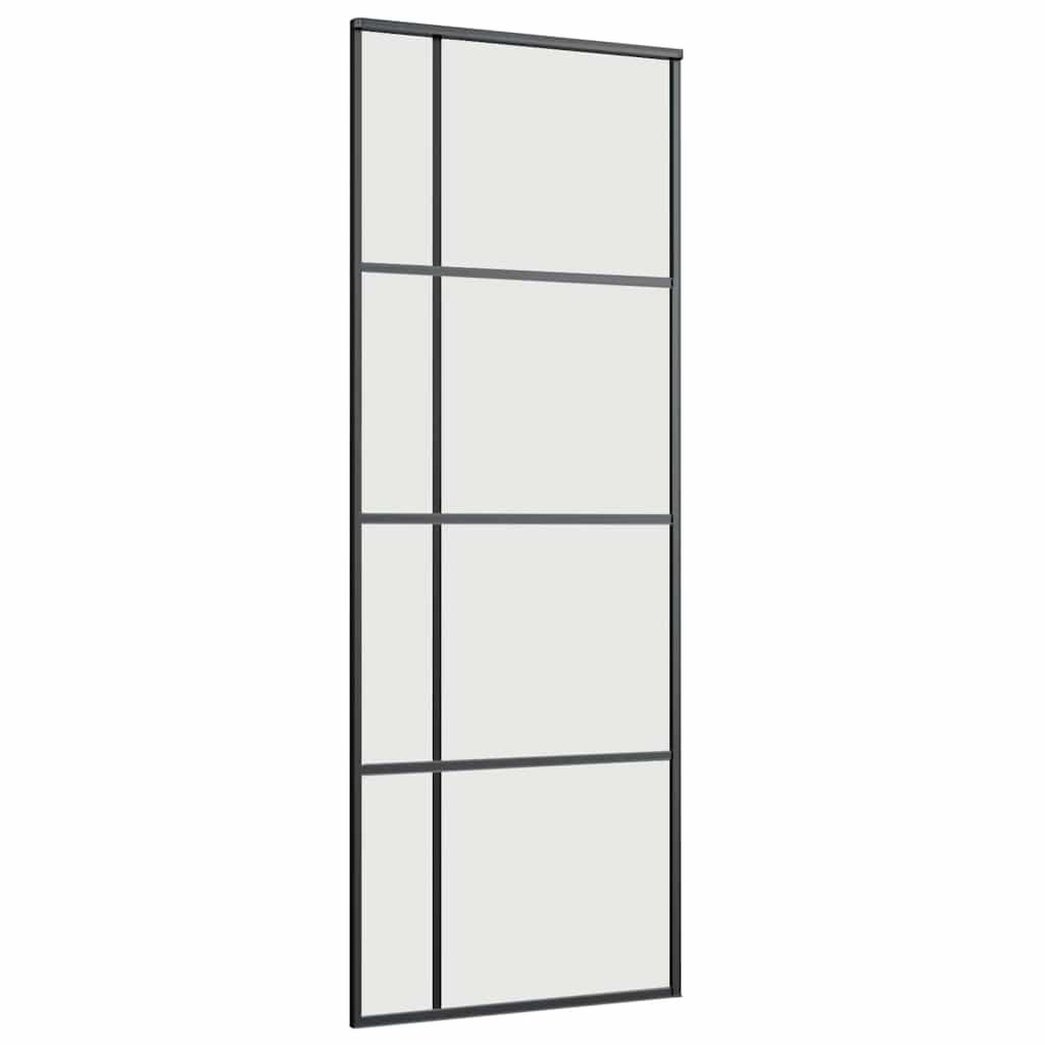 Voir la diapositive 5 : VIDAXL Porte coulissante kit de quincaillerie noir 76x205 cm verre ESG