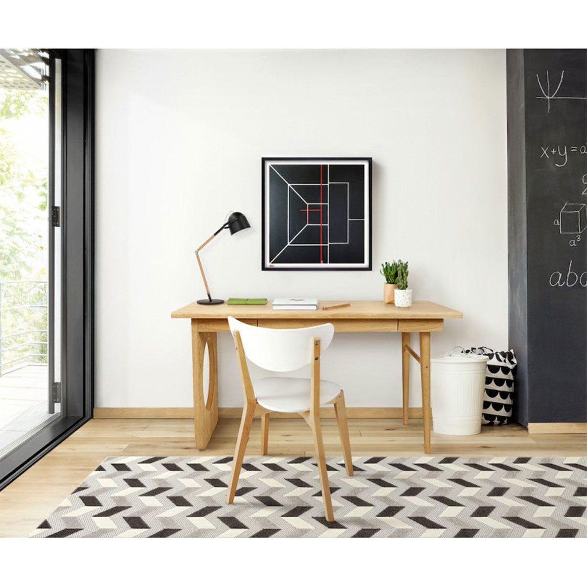 Voir la diapositive 6 : Paris Prix Bureau 1 tiroir design  bau  140cm chêne