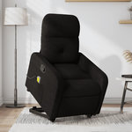 VIDAXL Fauteuil de massage inclinable Noir Tissu