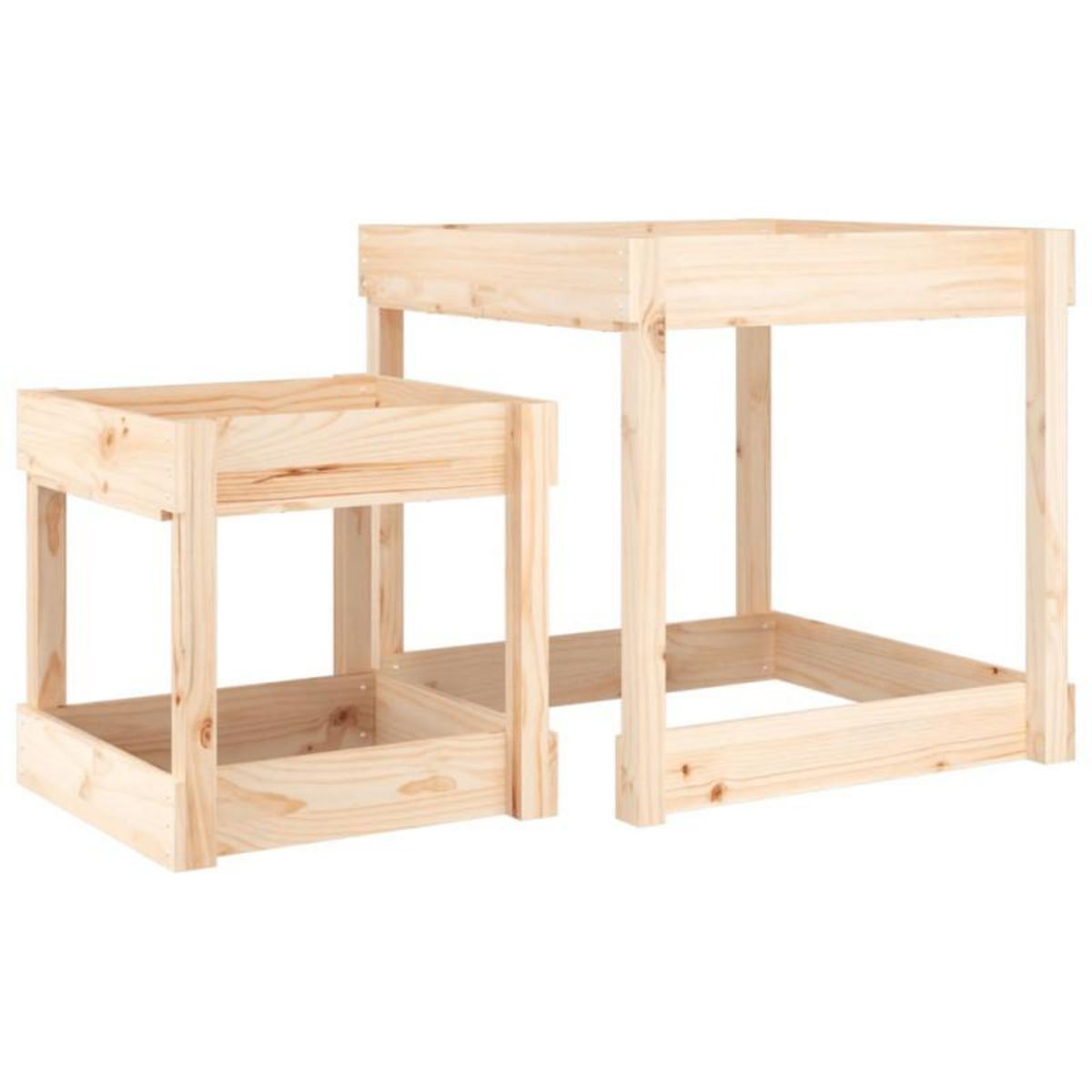 VIDAXL Tables à sable 2 pcs bois de pin massif