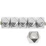 Voir la diapositive 2 : RICO DESIGN Itoshii pack 10 perles ponii polygone couleur argent