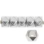 Voir la diapositive 2 : RICO DESIGN Itoshii pack 10 perles ponii polygone couleur argent
