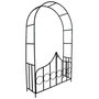 Voir la diapositive 3 : tectake Arche de jardin avec portillon en acier vert