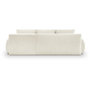 Voir la diapositive 5 : MARKET24 Canapé d'angle droit convertible 4/5 places MILO - Tissu bouclette beige clair - Coffre de rangement - L 264 x H 84 x P 99/145