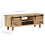 Voir la diapositive 6 : VIDAXL Meuble TV 120x30x40 cm Bois massif de manguier