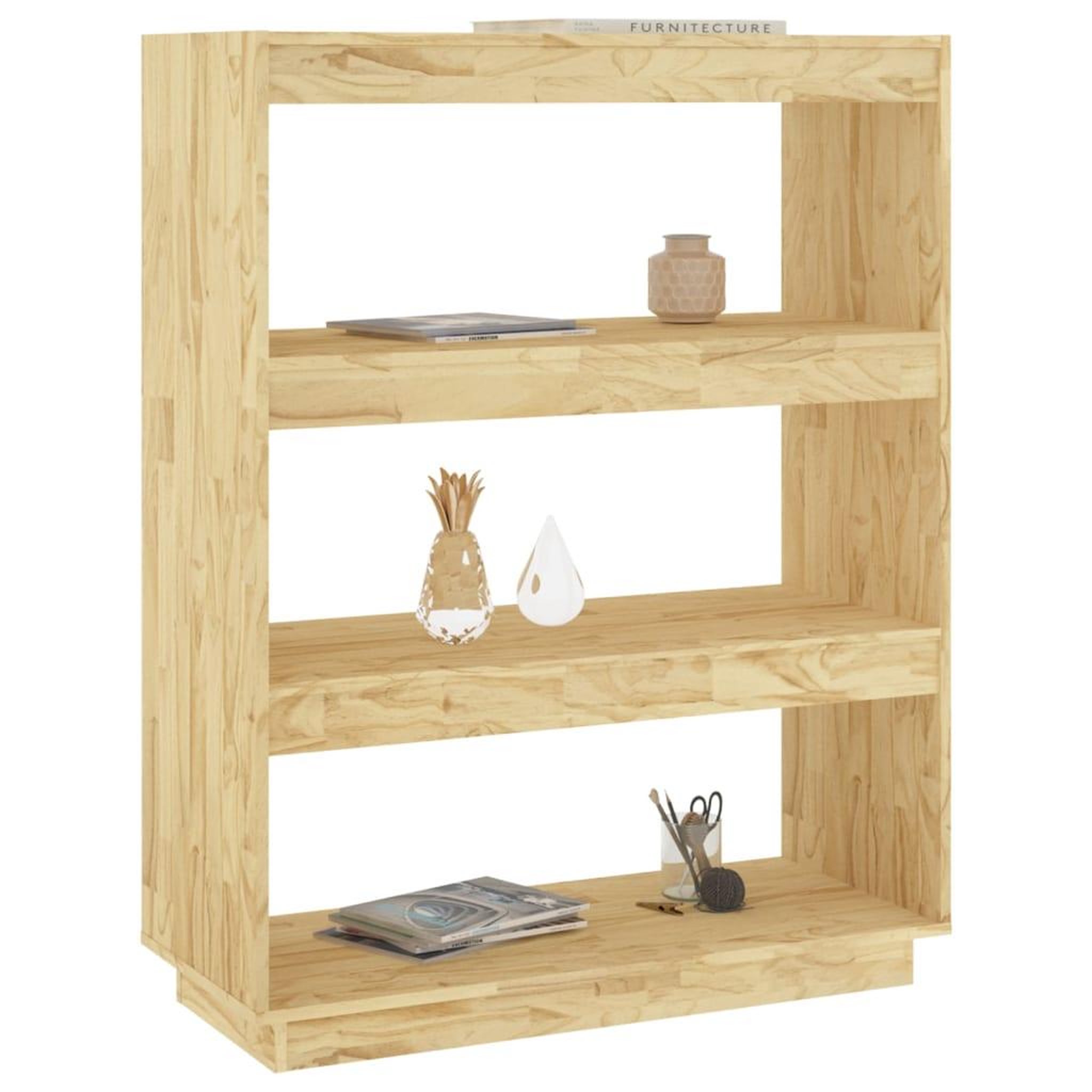 Voir la diapositive 4 : VIDAXL Bibliotheque/Separateur de piece 80x35x103cm bois de pin massif