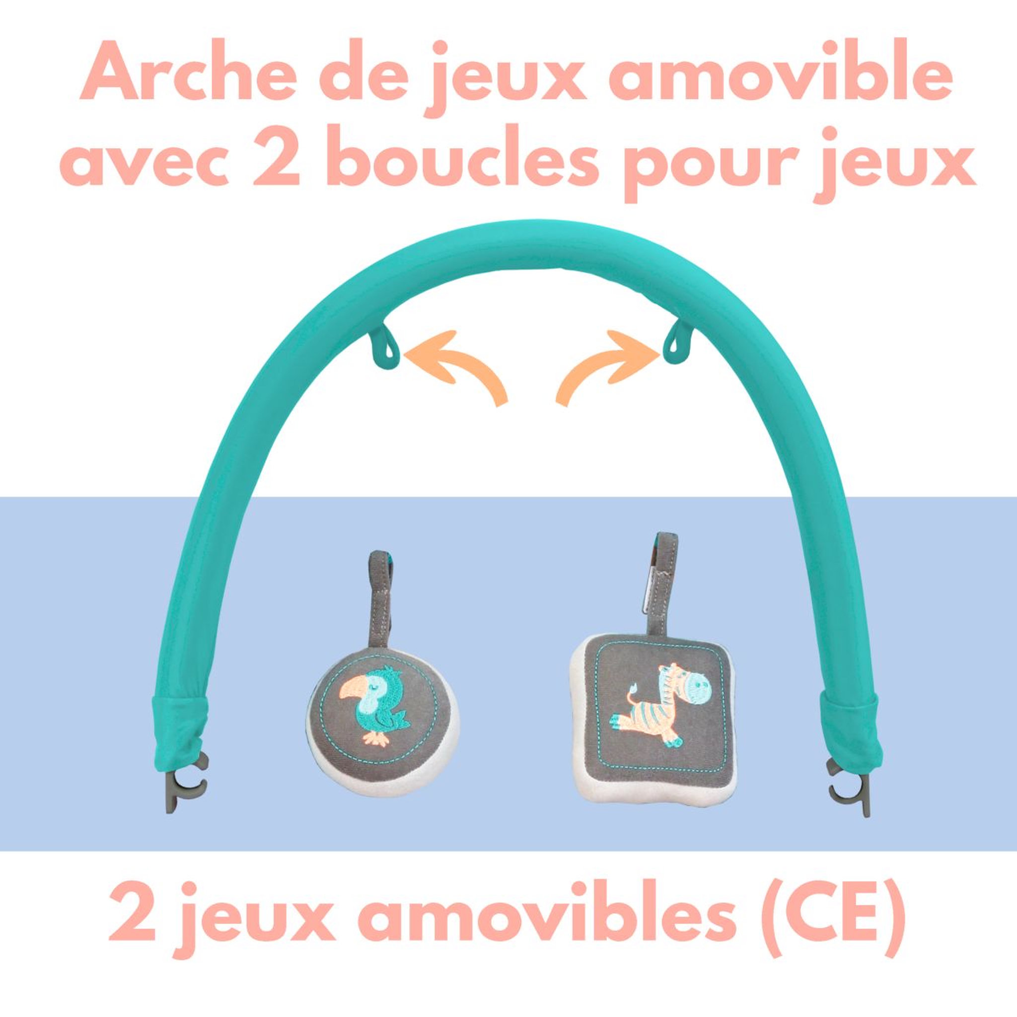 Voir la diapositive 5 : BAMBISOL Transat multipostions avec arche 