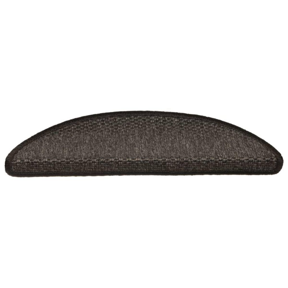 VIDAXL Tapis d'escalier autocollants 15 pcs 56x17x3 cm Anthracite