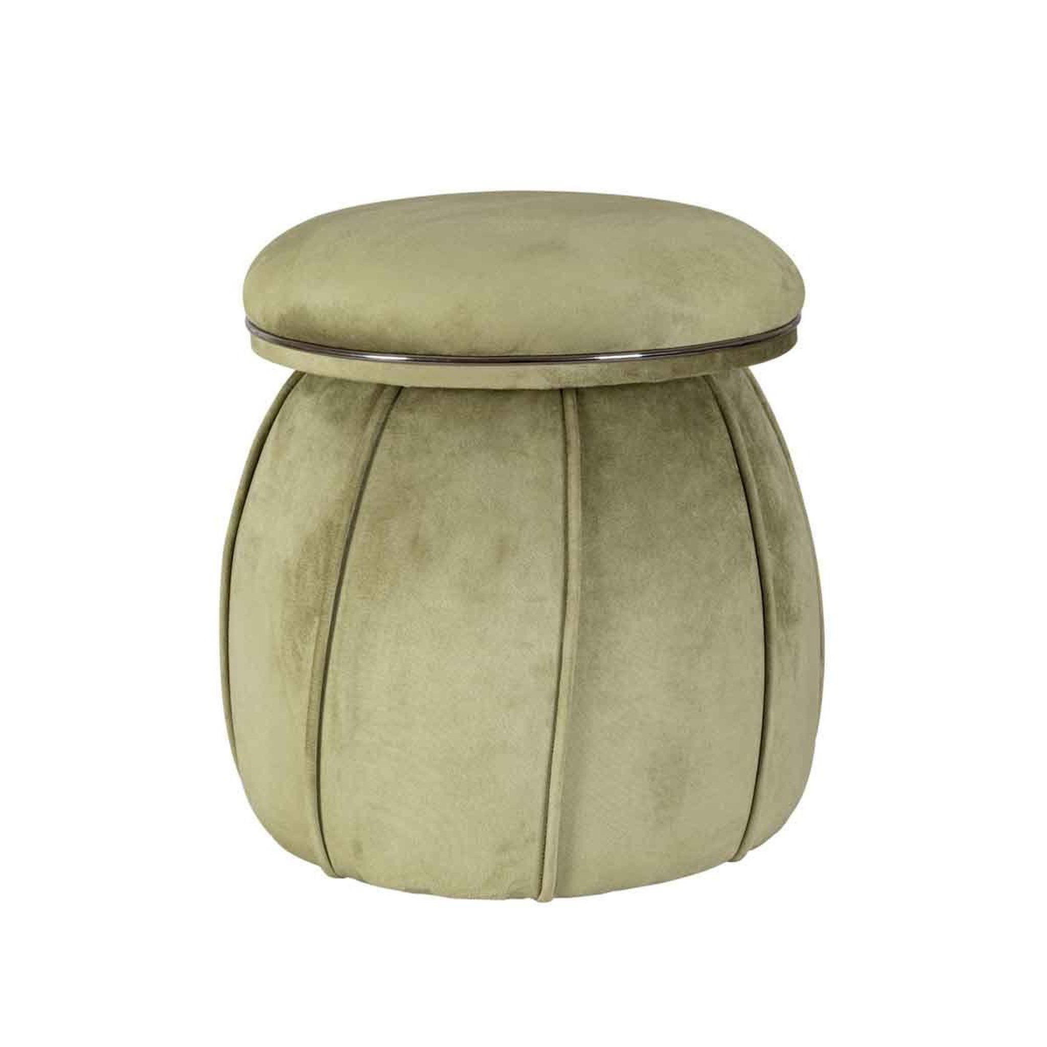 Voir la diapositive 2 : Paris Prix Tabouret rond design  corin  55cm vert & gris