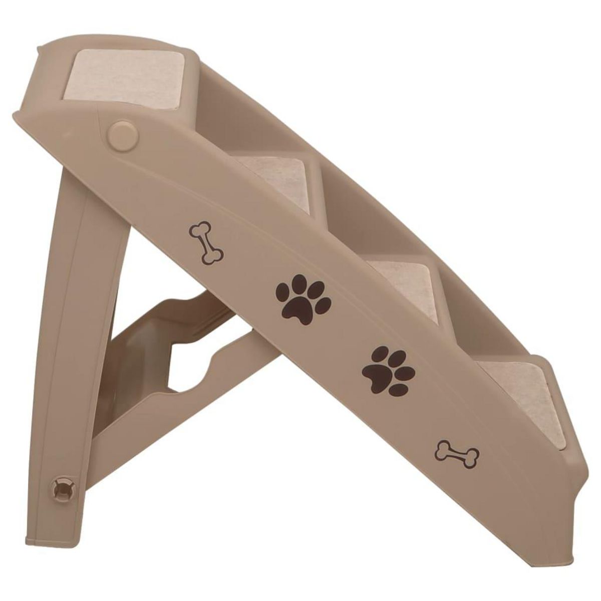 VIDAXL Escaliers pliables pour chiens Marron 62x40x49,5 cm