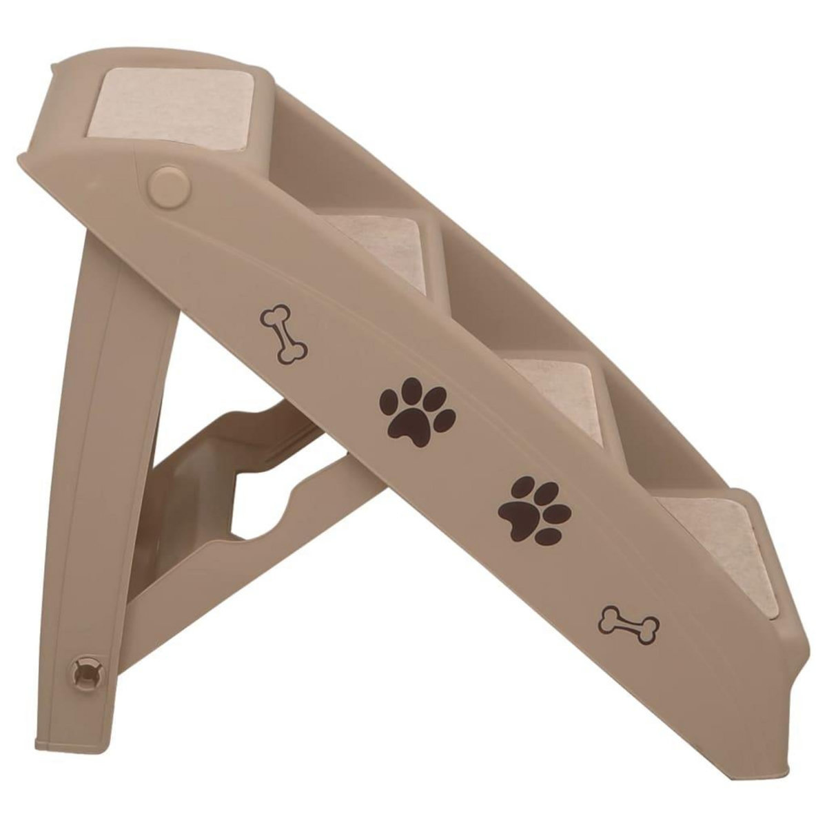 VIDAXL Escaliers pliables pour chiens Marron 62x40x49,5 cm