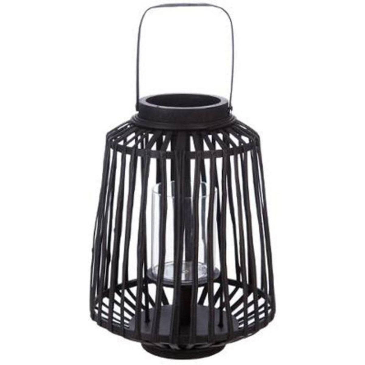 ATMOSPHERA Lanterne Design  Rattan  35cm Noir