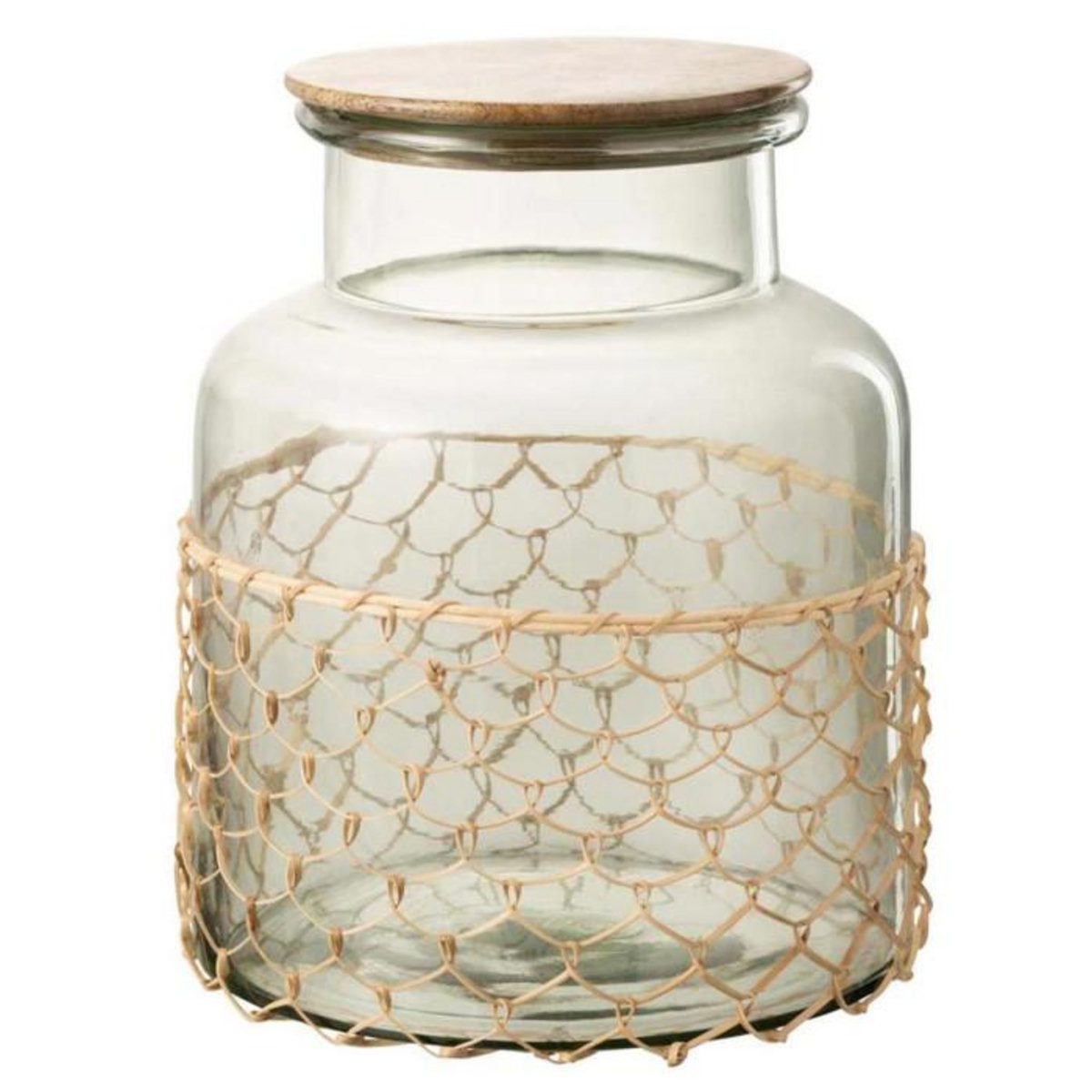 Paris Prix Bocal de Conservation  Tricot  28cm Transparent & Naturel