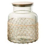 Paris Prix Bocal de Conservation  Tricot  28cm Transparent & Naturel