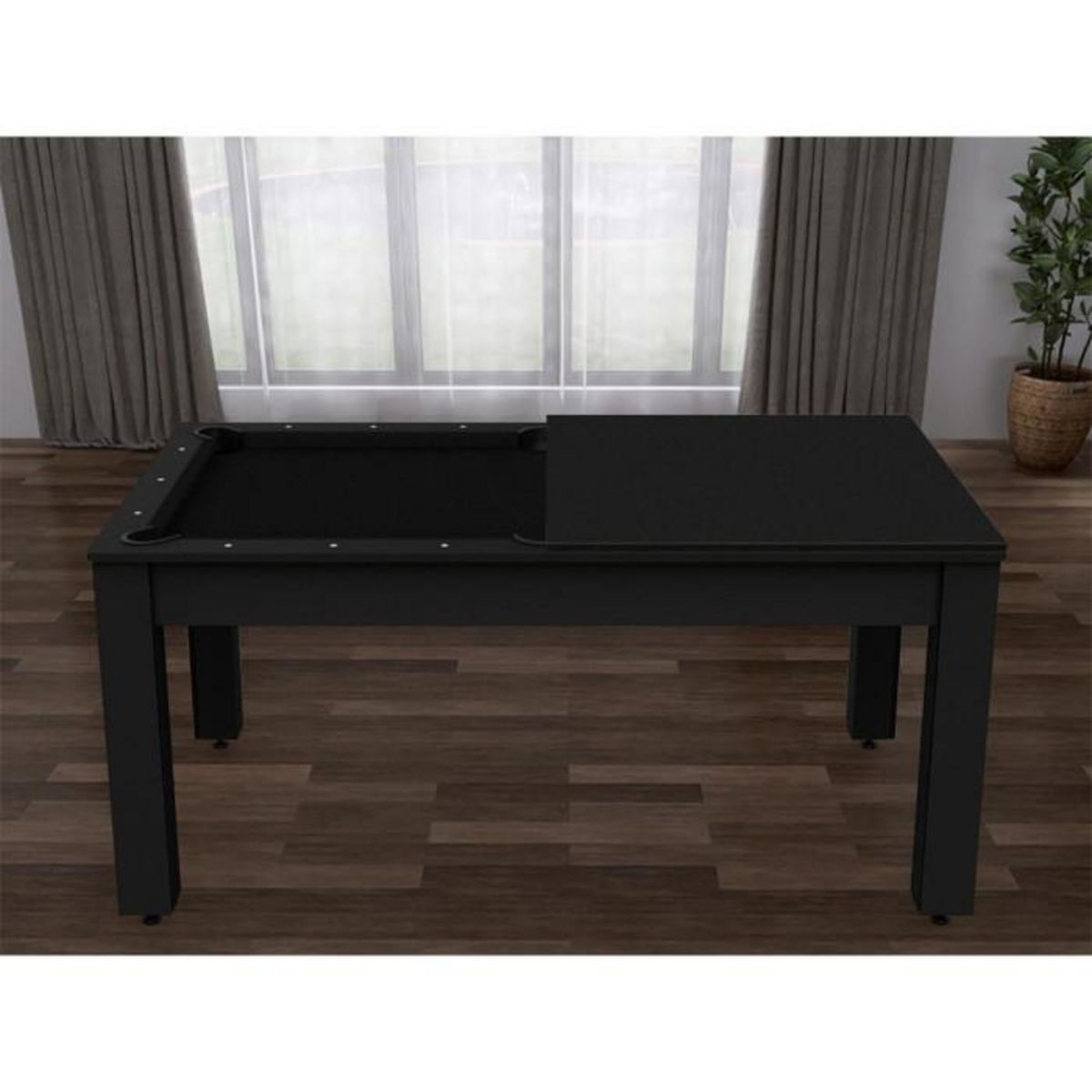 Paris Prix Table de Billard Convertible  Ohio  185cm Noir Grainé