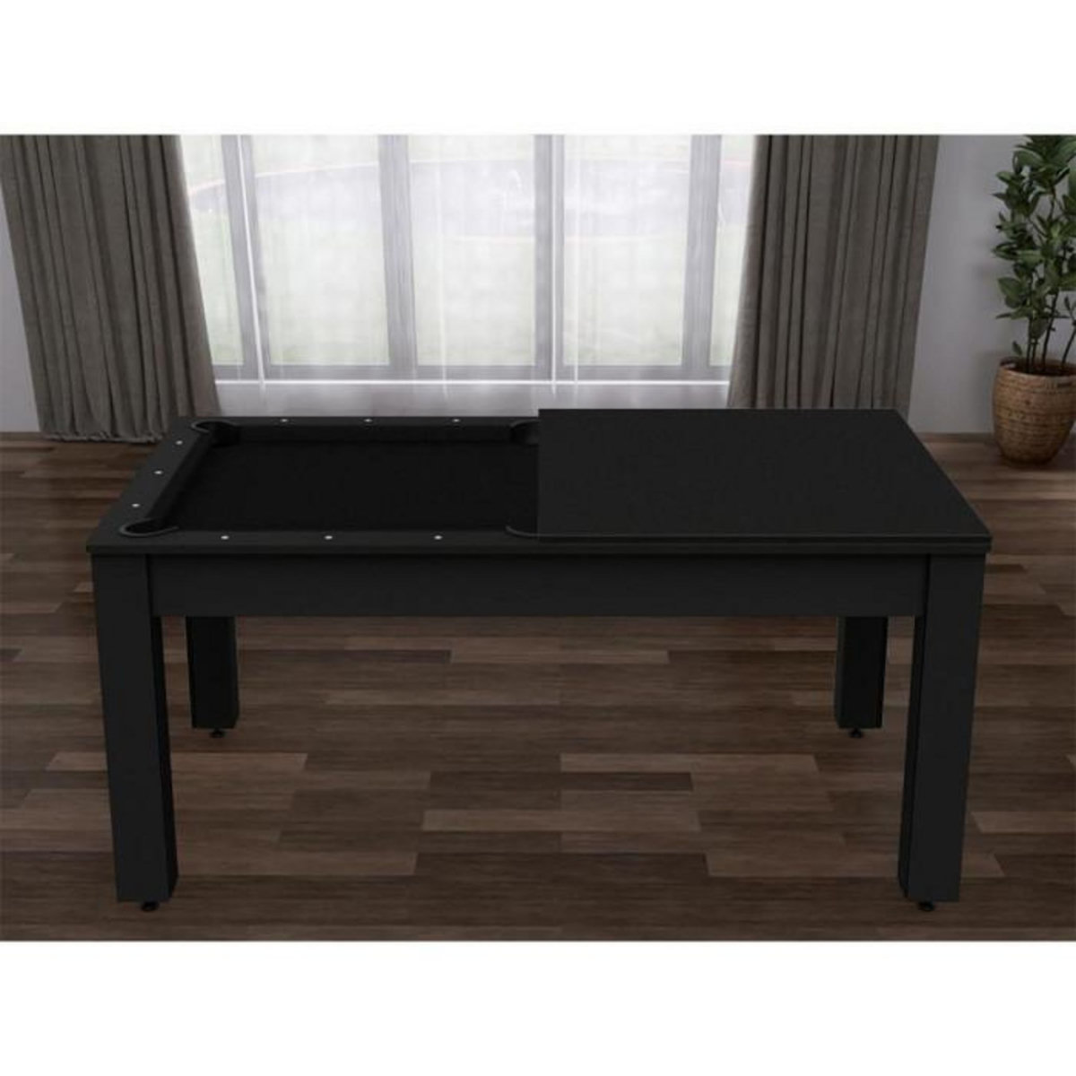 Paris Prix Table de Billard Convertible  Ohio  185cm Noir Grainé