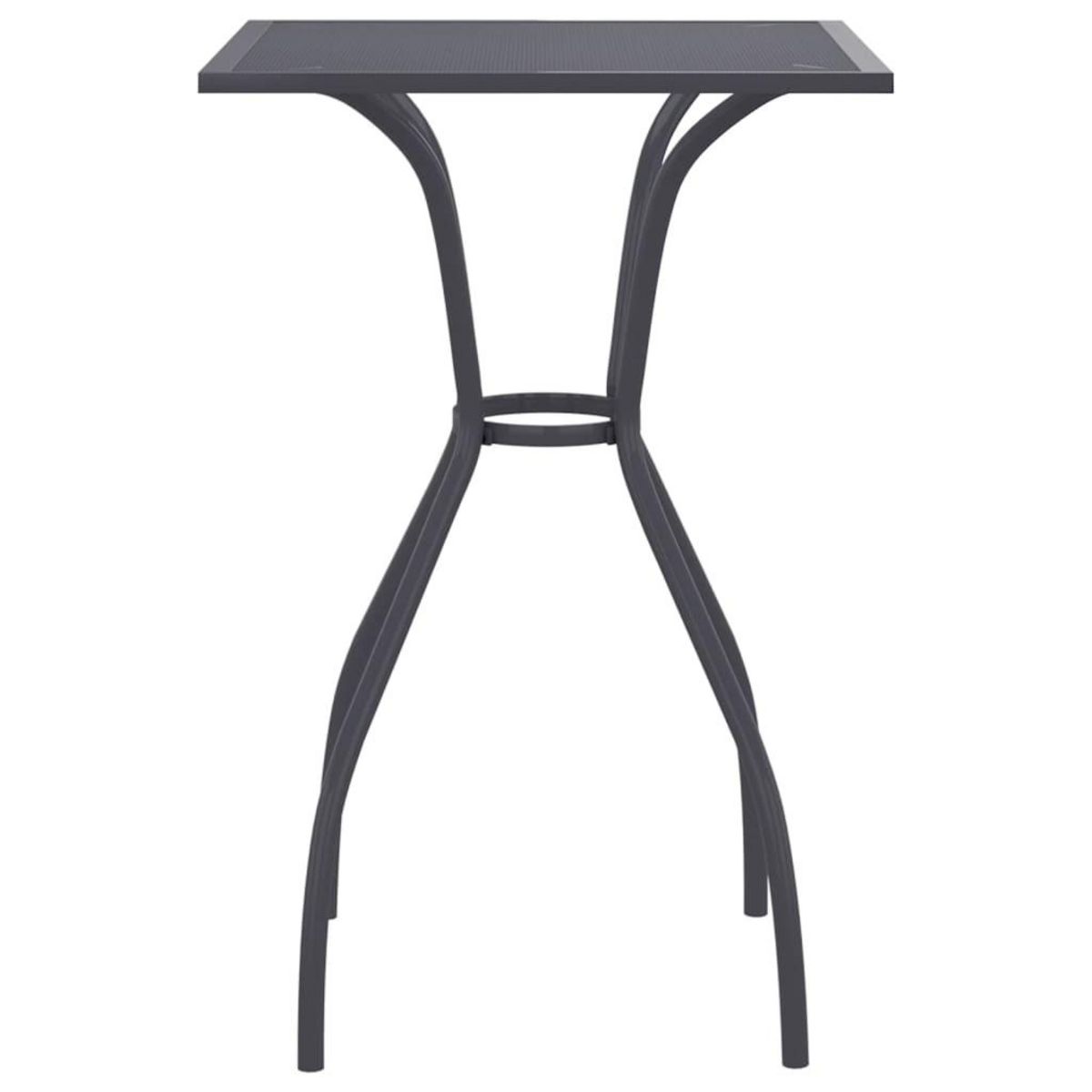 VIDAXL Table de jardin anthracite 50x50x72 cm treillis d'acier