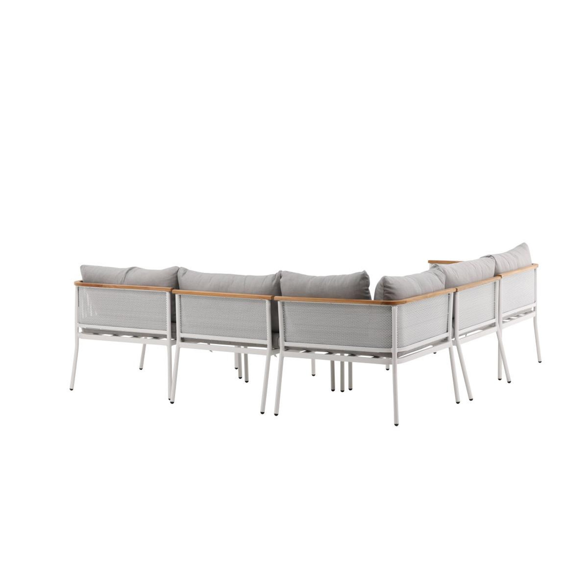 Voir la diapositive 4 : Paris Prix Salon d'angle de jardin  nettan  233cm blanc