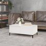 Voir la diapositive 3 : VIDAXL Table basse Blanc brillant 90x50x36,5 cm Bois d'ingenierie