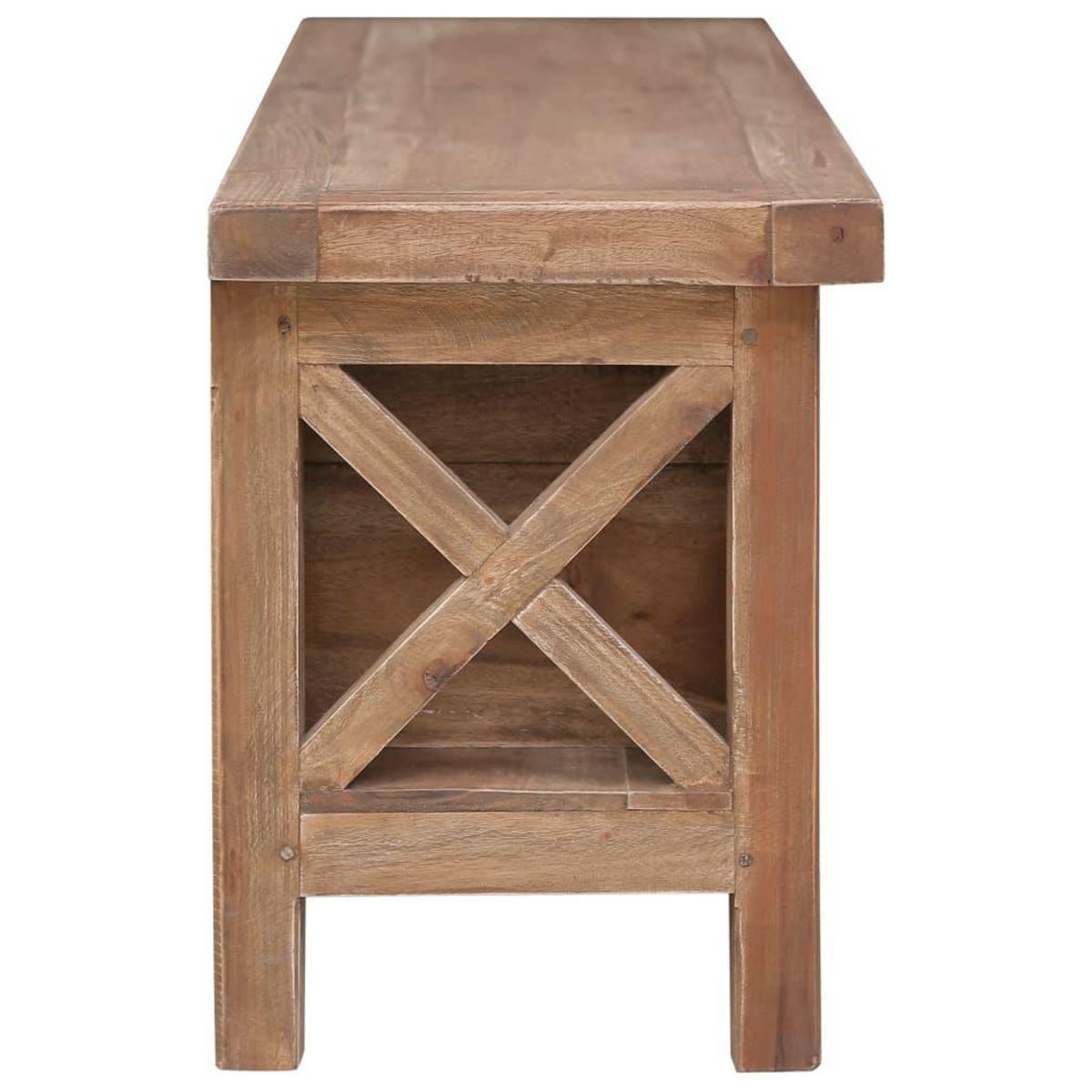 VIDAXL Meuble TV avec 3 tiroirs 120x30x40 cm Bois d'acajou massif