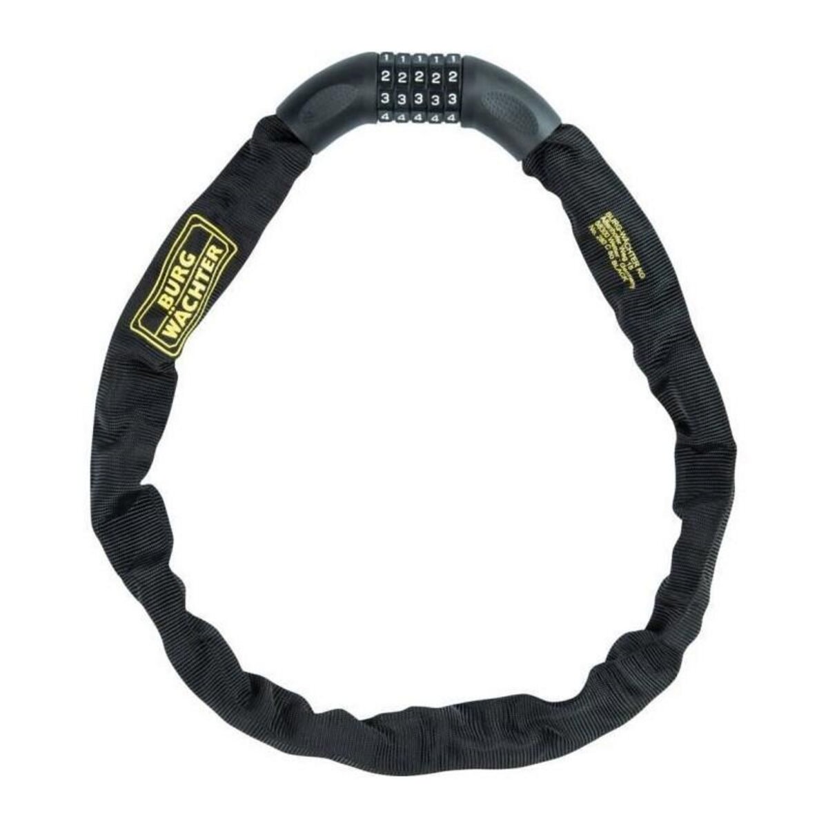 BURG WACHTER Antivol vélo chaîne - BURG WACHTER - 280 C 90 BLACK - Acier 6 mm, gainé, code
