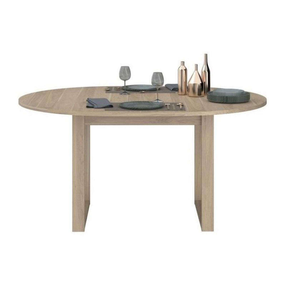 PARISOT Ensemble buffet et table ronde extensible - BETTY - Chene - PARISOT