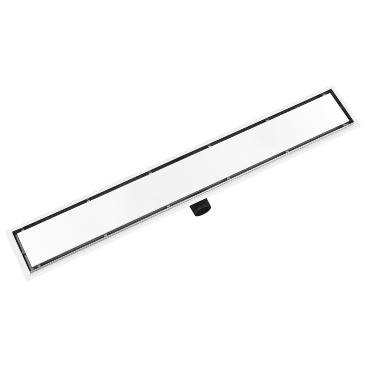 VIDAXL Drain de douche avec couvercle 2 en 1 93x14 cm Acier inoxydable