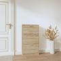 Voir la diapositive 3 : VIDAXL Armoire a chaussures Chene 59x17x108 cm Bois d'ingenierie
