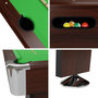 Voir la diapositive 5 : PLAY4FUN Billard Americain avec Retour de boules automatique et Accessoires -Marron et Tapis Vert - 213 x 122 cm