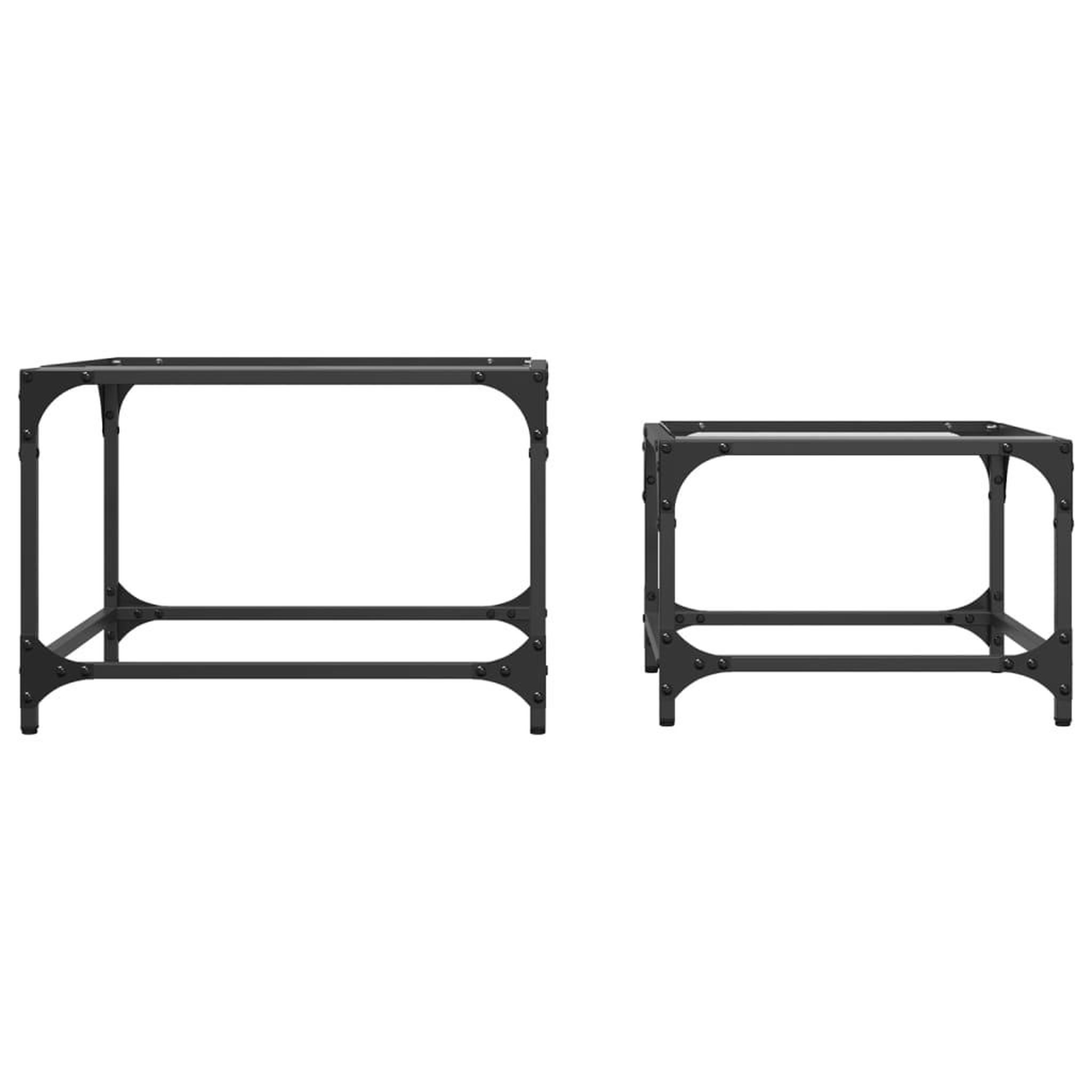 Voir la diapositive 4 : VIDAXL Tables basses gigognes 2 pcs dessus en verre transparent acier