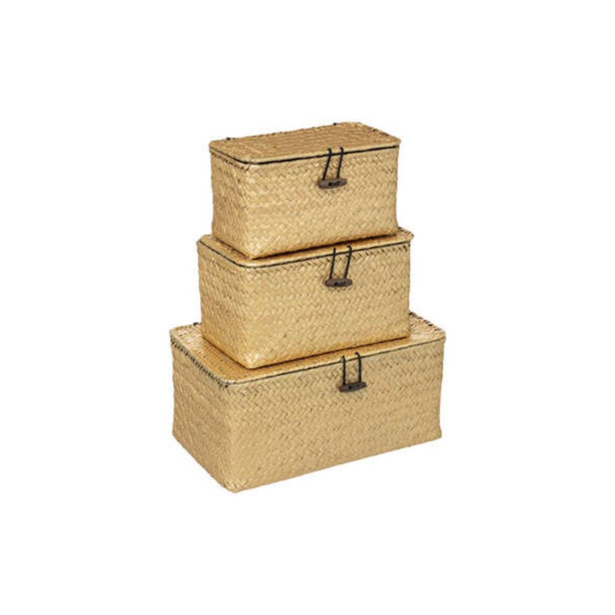 Voir la diapositive 1 : ATMOSPHERA Lot de 3 boîtes de rangement  loft  26cm or