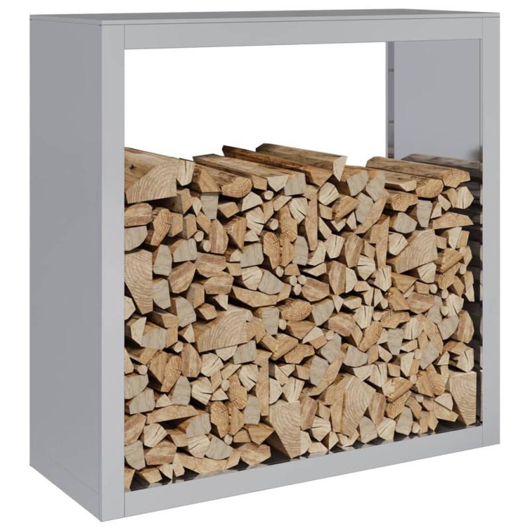 Voir la diapositive 3 : VIDAXL Portant de bois de chauffage 100x40x100 cm acier galvanisé
