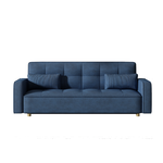 CONCEPT USINE Canapé scandinave convertible 3 places en velours côtelé bleu COPENHAGUE