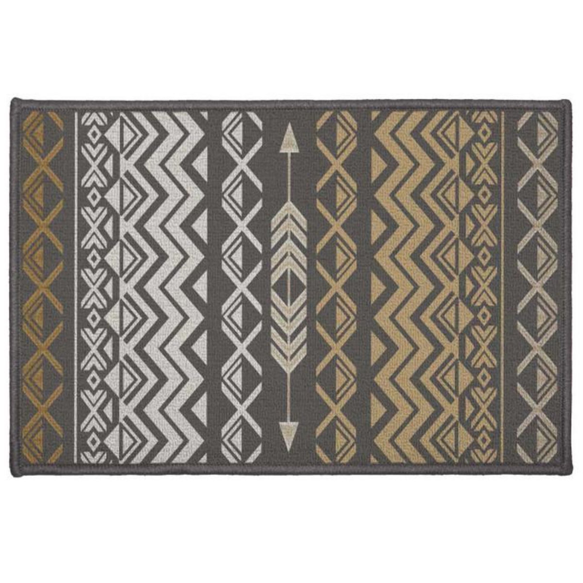 Paris Prix Tapis Déco Rectangle  Zaparos  40x60cm Or & Gris
