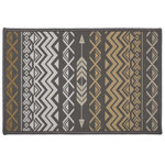 Paris Prix Tapis Déco Rectangle  Zaparos  40x60cm Or & Gris