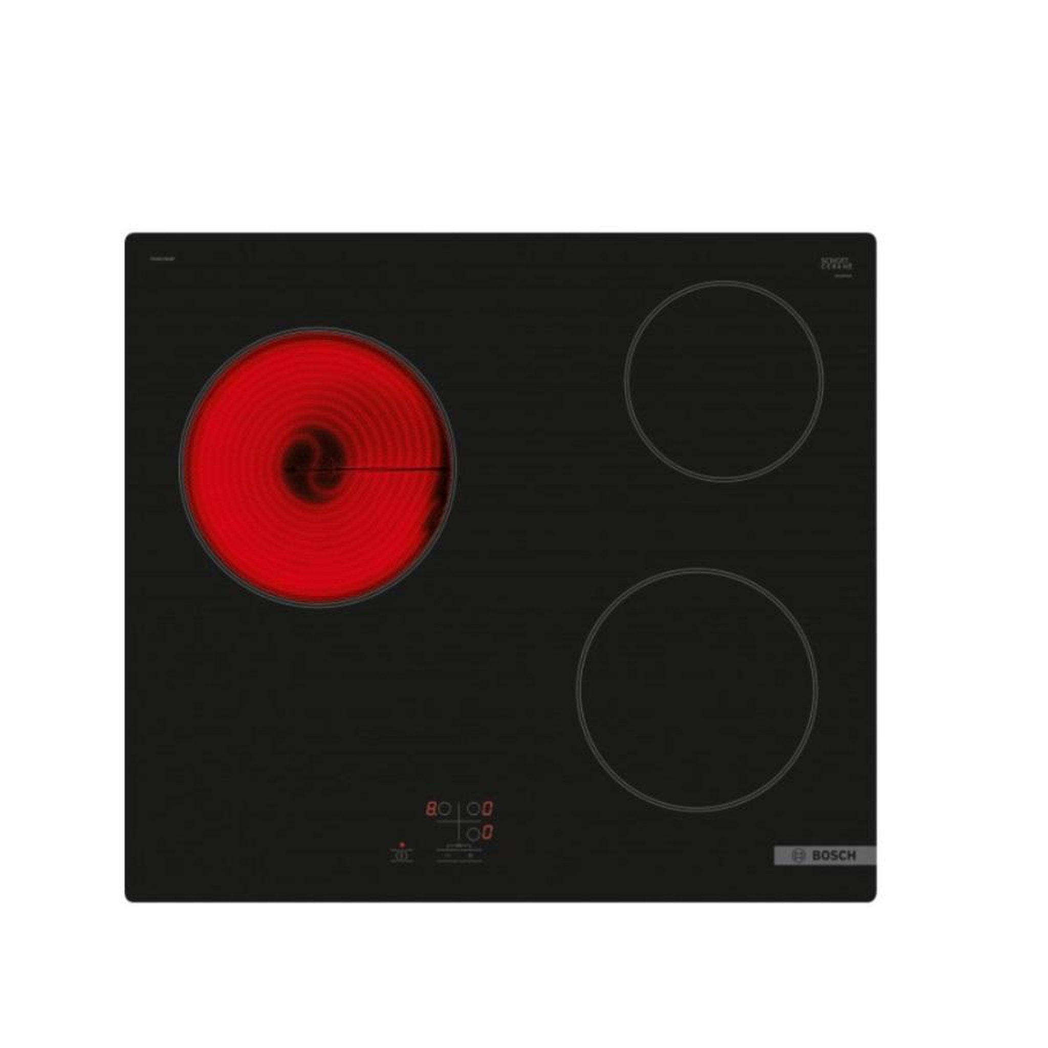 BOSCH Table de cuisson vitrocéramique 60cm 3 feux 5400w noir - PKM61RAA8F