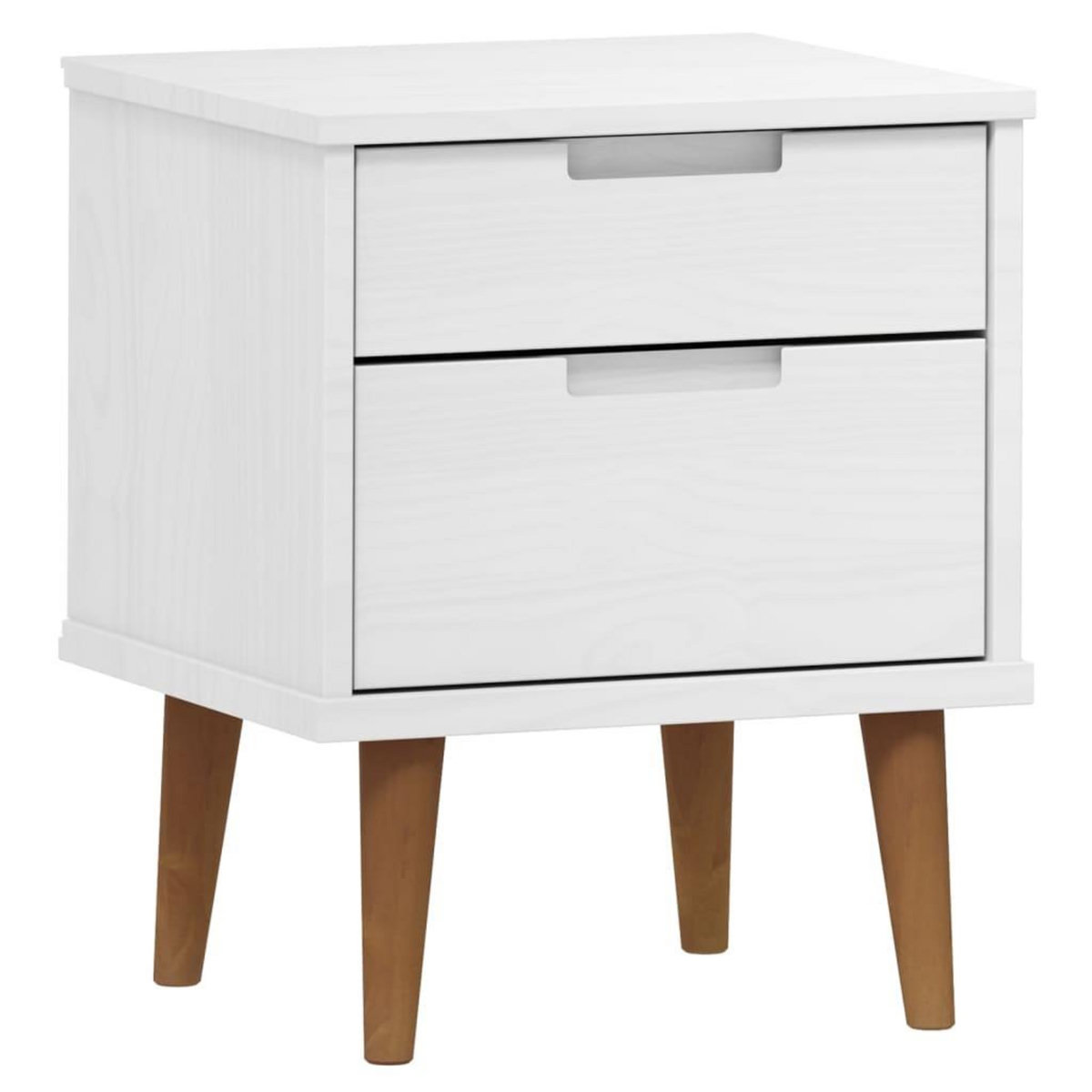 VIDAXL Table de chevet MOLDE Blanc 40x35x48 cm Bois de pin massif
