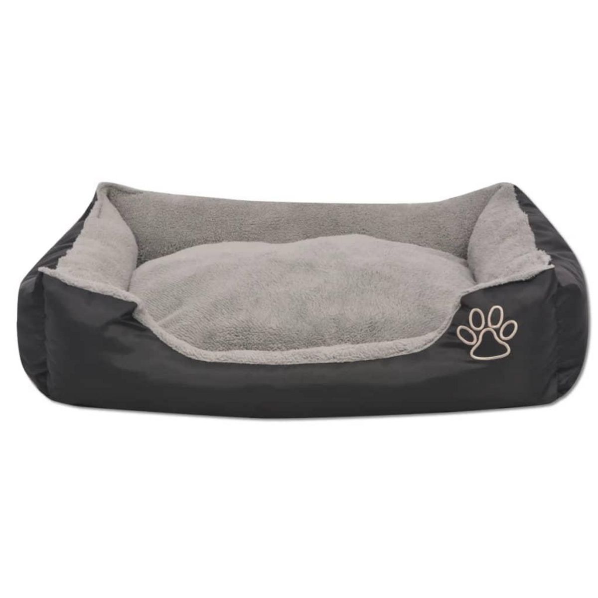 VIDAXL Lit pour chiens avec coussin rembourre Taille M Noir